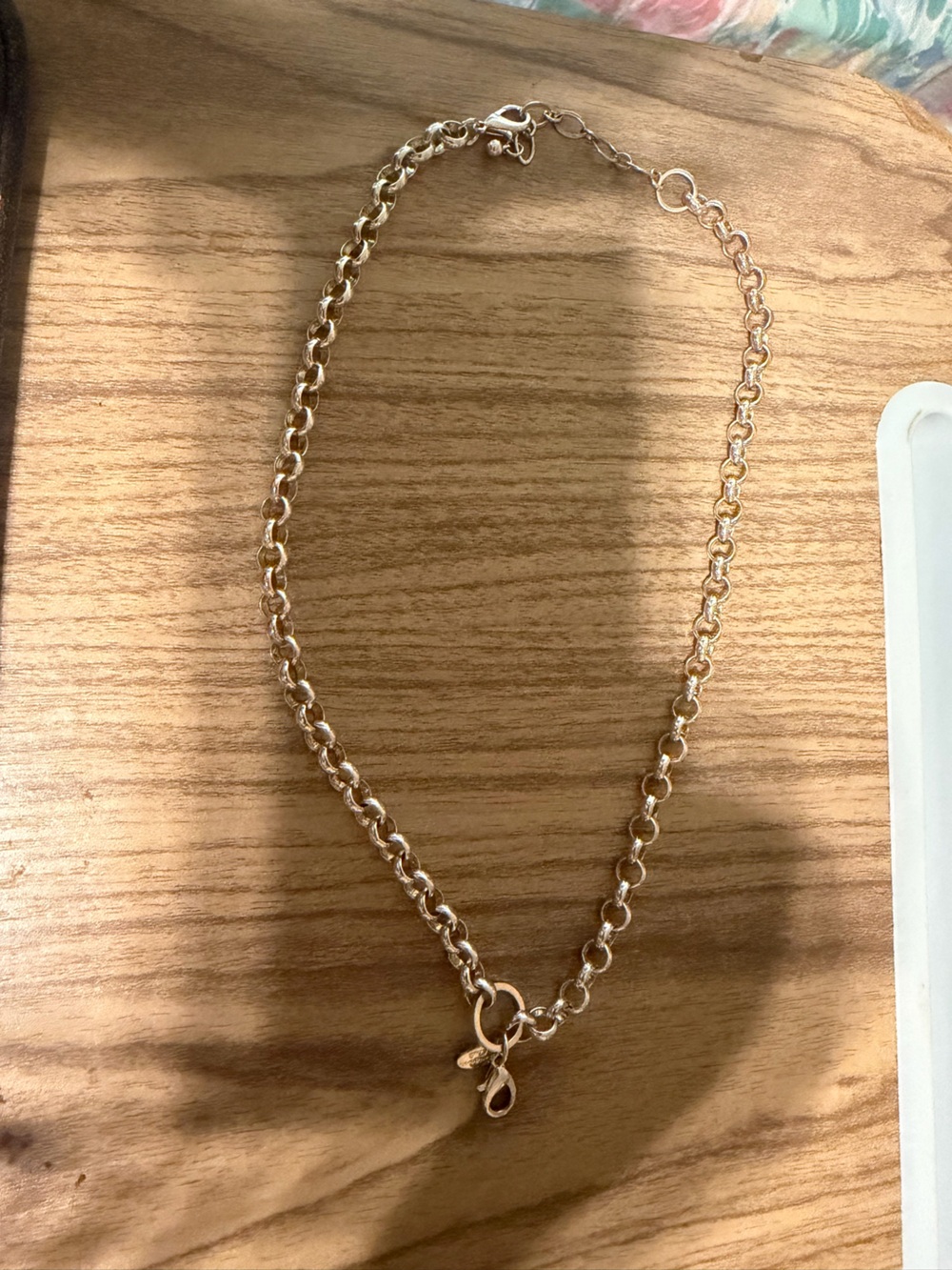 Origami Owl Rolo Silver Chain Charm Necklace with clasp to change charms🦉🔗